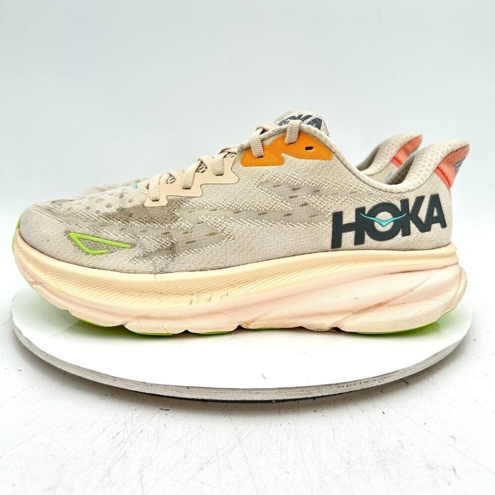 Hoka One One Clifton 9 Women Size 9.5B 1127896-VLS Vanilla Astral Mesh Sneaker